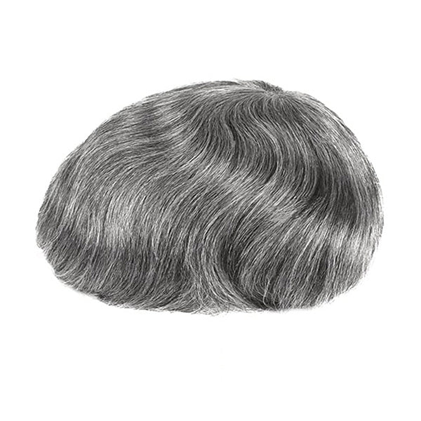 Rock Mono — Fine Mono Hair System with Skin Perimeter — color #1B65 Human Grey