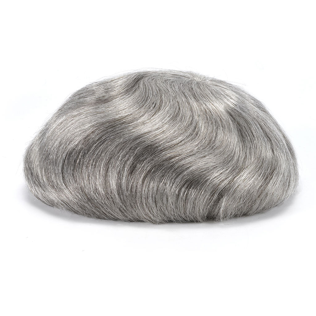 New Australia — French Lace Hair System with Wider Skin Perimeter — color #1B80 Human Grey