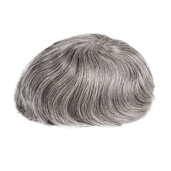 Vellum — 0.03 mm Ultra-Thin Skin Hair System with V-Loop Hair — color #365 Human Grey