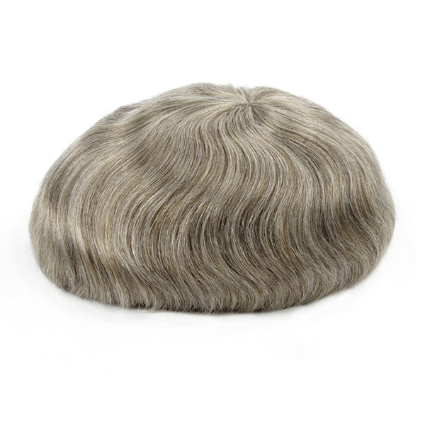 Hollywood — French Lace Hair System with Thin-Skin Perimeter — color #765 Human Grey